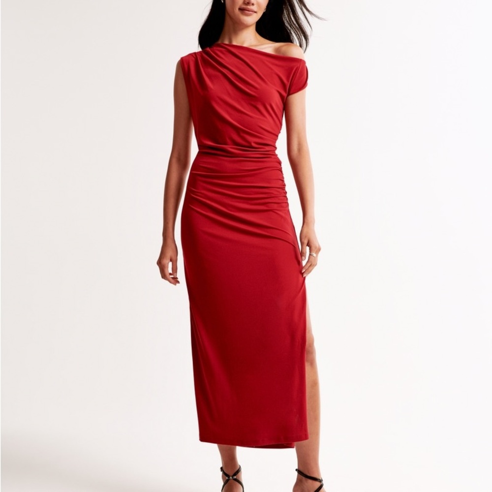 Abercrombie & Fitch One Shoulder Red Dress